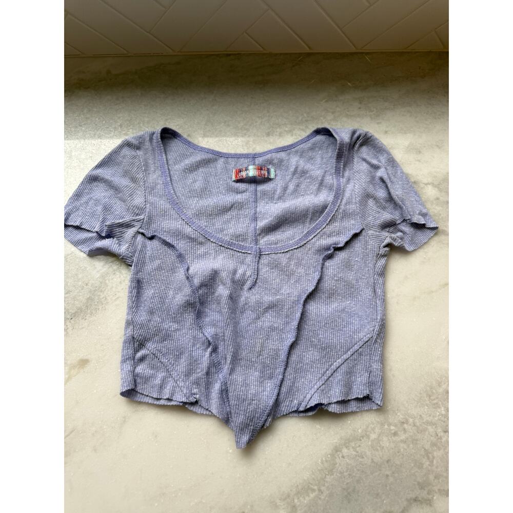 URBAN OUTFITTERS Keanu Scoop Neck Corset Tee In Pink